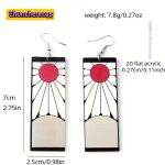 Aretes Hanafuda de Tanjiro – Demon Slayer - Imagen 2
