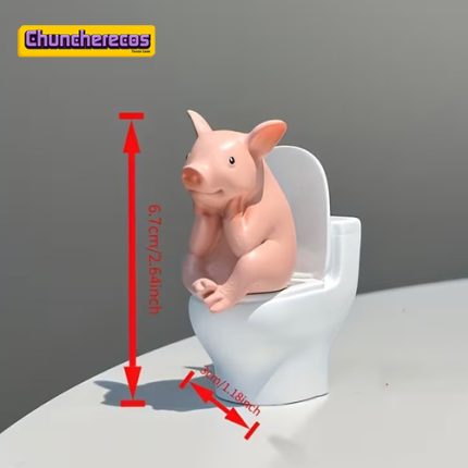 Figura Decorativa de Cerdito en Inodoro en Costa Rica, Chuncherecos