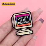 Pin Metálico - Chat GPT es mi terapeuta - Imagen 2