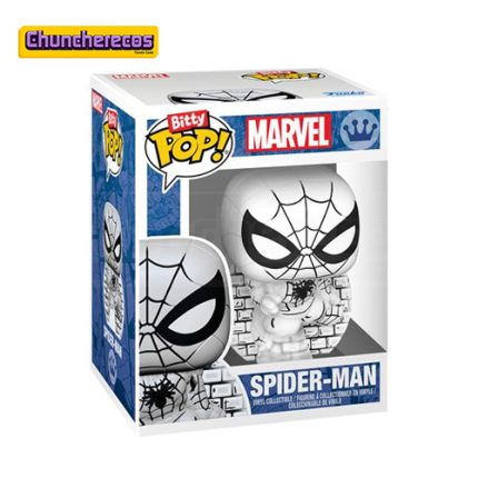 Funko-Bitty-POP!-Funko-Bitty-POP!-Spiderman-Blanco-y-Negro-Marvel-minifiguras-estilo-lego-chuncherecos-costa-rica