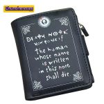 Cartera inspirada en Death Note con cierre lateral en Costa Rica, Chuncherecos 