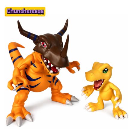 Set de figuras coleccionables de Agumon y Greymon – Digimon en Costa Rica, Chuncherecos 