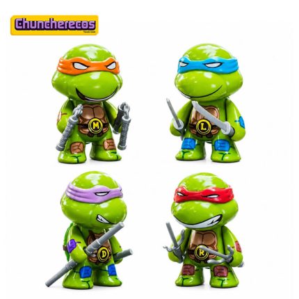 set de 4 figuras coleccionables estilo chibi de las Tortugas Ninja en Costa Rica, Chuncherecos 