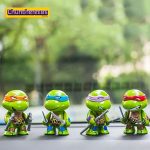 set de 4 figuras coleccionables estilo chibi de las Tortugas Ninja - Imagen 2