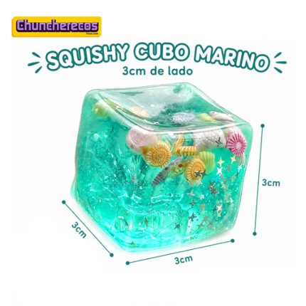 Squishy Antiestrés tipo cubo de gel transparente - Temática Marina en Costa Rica, Chuncherecos