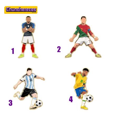 pines decorativos de futbolistas