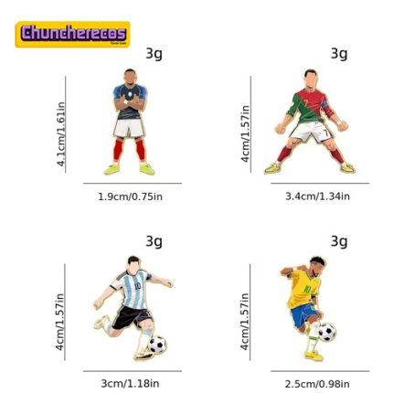 pines decorativos de futbolistas