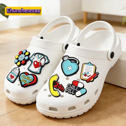 Pines decorativos para Crocs / calzado tipo Crocs – temática médica en Costa Rica, Chuncherecos 