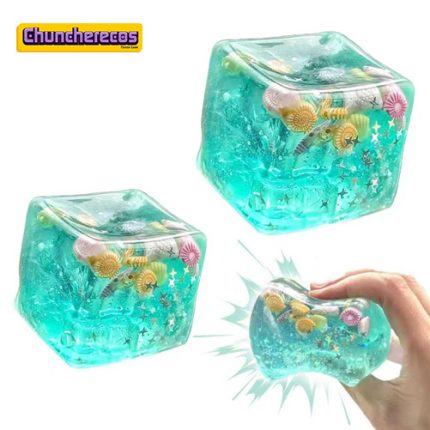 Squishy Antiestrés tipo cubo de gel transparente - Temática Marina en Costa Rica, Chuncherecos